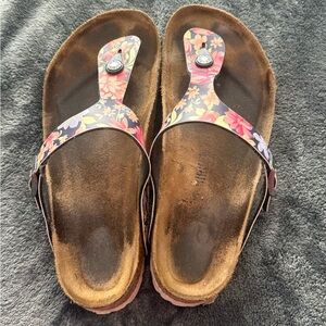 Birkenstock Gizeh Sandals Floral Birko Flor Women's Size 40EU